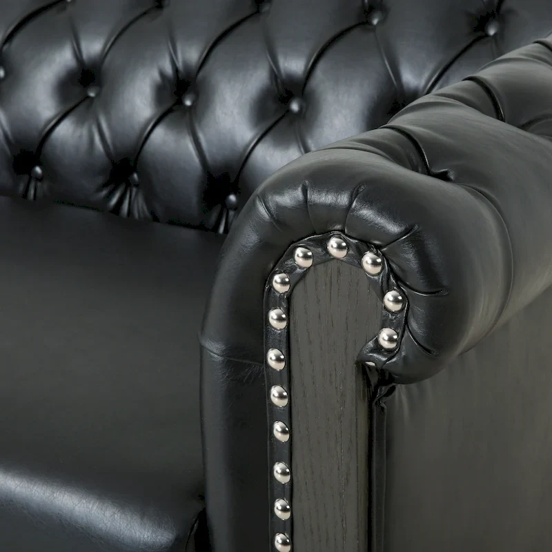 Castalia Nailhead Trim Chesterfield Sofa by Christopher Knight Home - 78.75 L x 33.50 W x 28.00 H