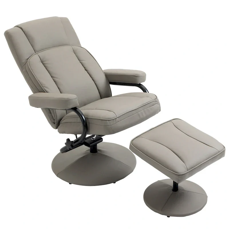 30 High Back Swivel Recliner Chair with Ottoman