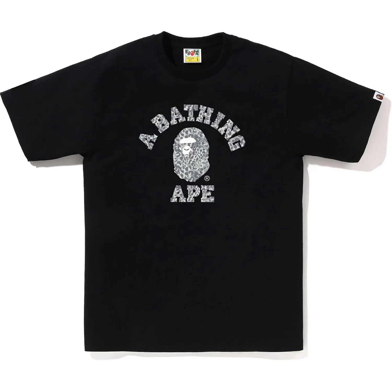 WILD LEOPARD PATTERN COLLEGE TEE MENS