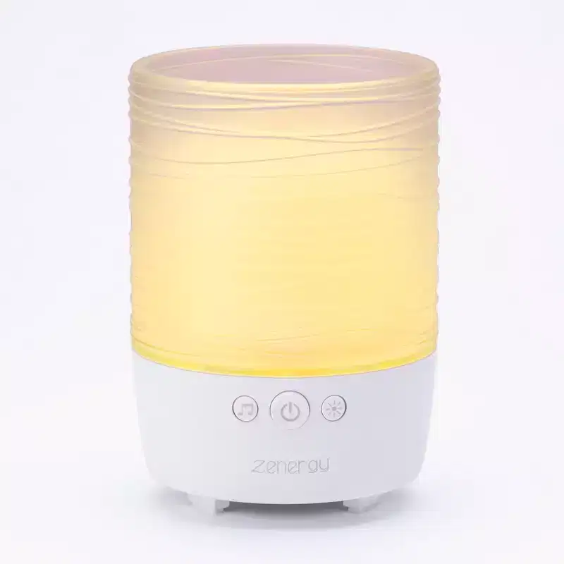 iHome Sound Machine with Bluetooth Speaker, Flameless Candle, and Sleep Sounds - White (iZBT110)