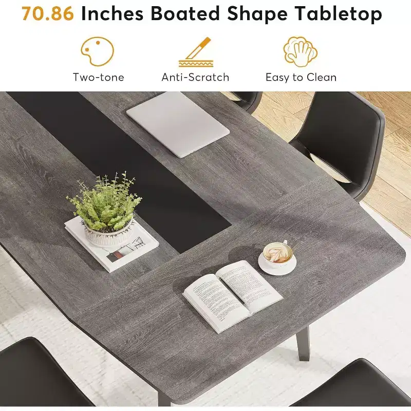 Lantine 70.86 Boat Shaped Executive Desk