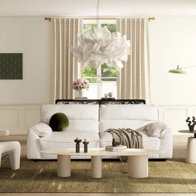 Sorrento 90.5  Chenille Upholstered 2-Piece Modular Sofa