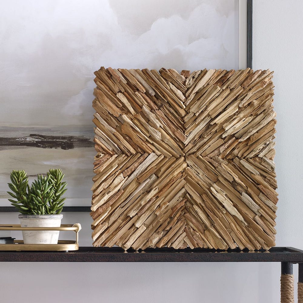 Outland Wood Wall Decor, Natural