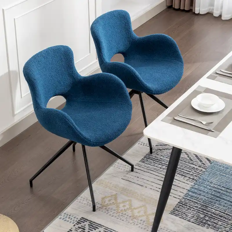 Swivel Dining Accent Chairs Set of 2 - N/A