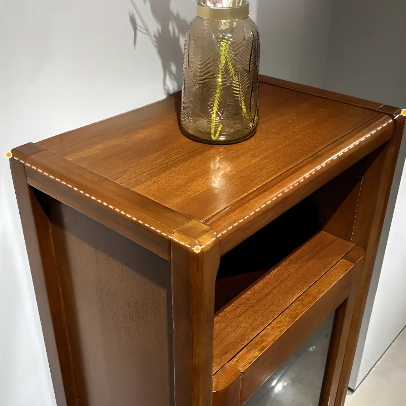 Modern Wood Wine Rack with Glass Holder Walnut