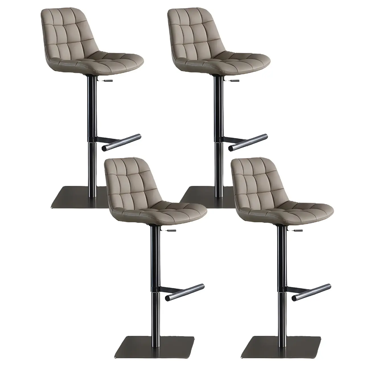 Modern Low Back Cushioned Swivel Adjustable Bar Stool