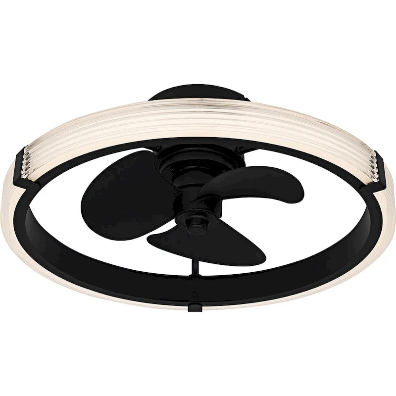 Elrod Integrated LED Matte Black Ceiling Fan Light