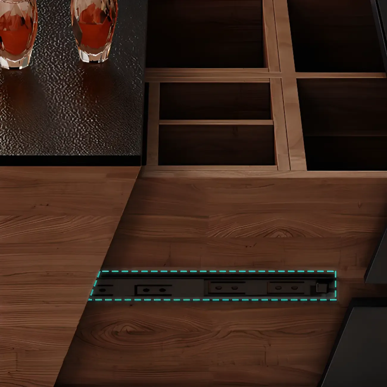 Modern Wood Lift-Top Coffee Table Cabinet, Rectangular Design