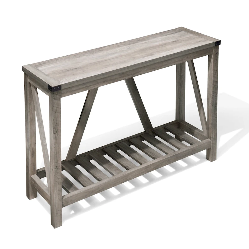 Pellebant A-frame Entry Console Table Long Sofa Table with Shelf - 45.27 in L x 13.98 in W x 31.88 in H