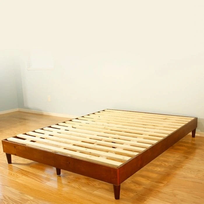 Natural Wood Platform Bed Frame for Latex or Memory Foam Mattress