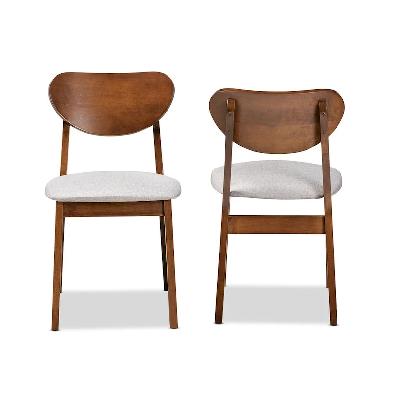 Damara Mid-Century Modern 2-Piece Dining Chair Set