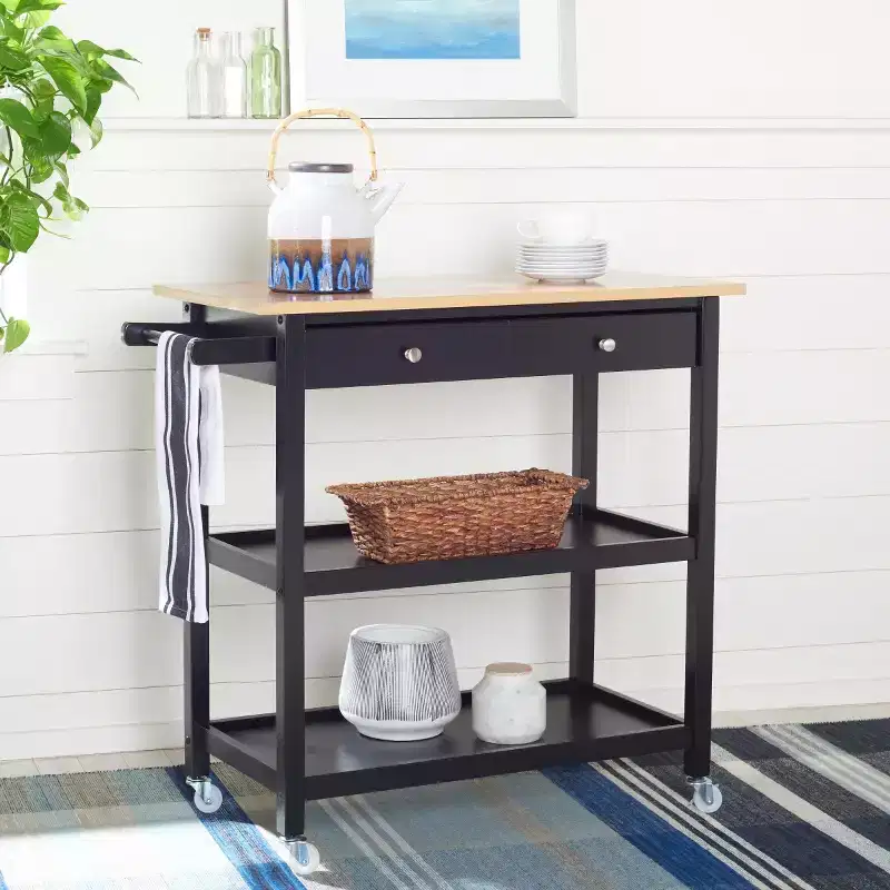 Cohyn 2 Drawer 3 Shelf Kitchen Cart - KCH1401 - Safavieh
