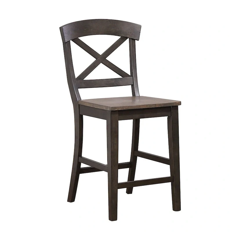 Transitional X-Back 24Counter Stool In Caramel Biscotti