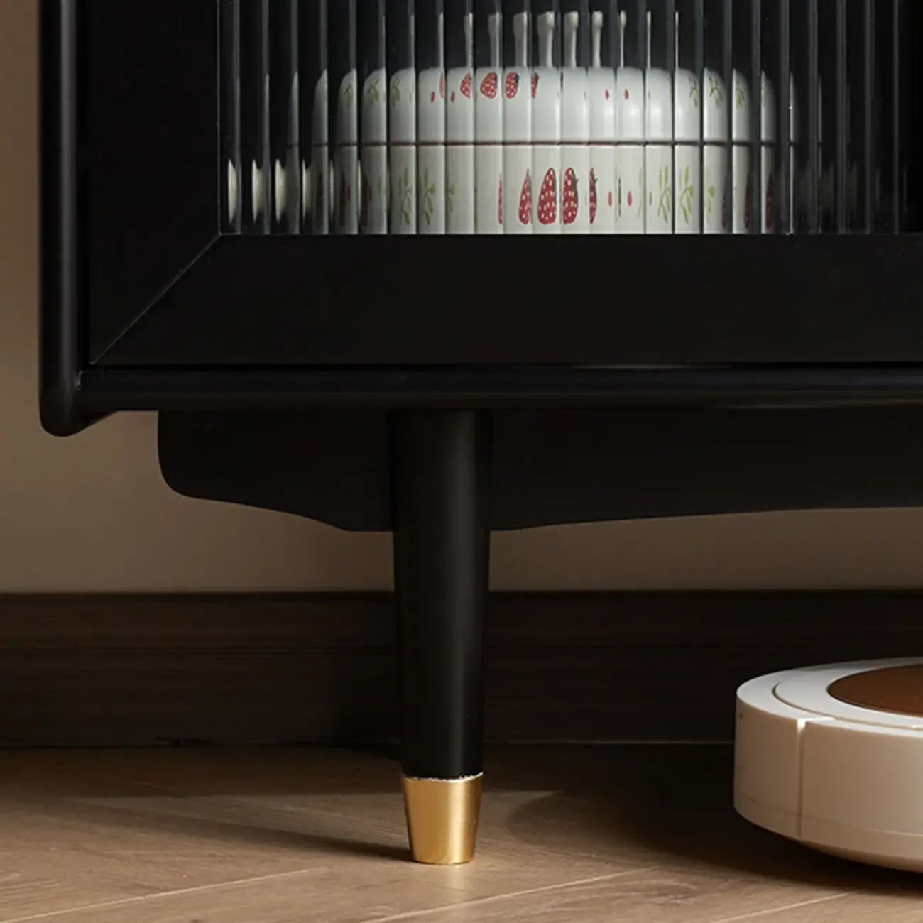 Modern Espresso Wood Versatile Kitchen Cabinet