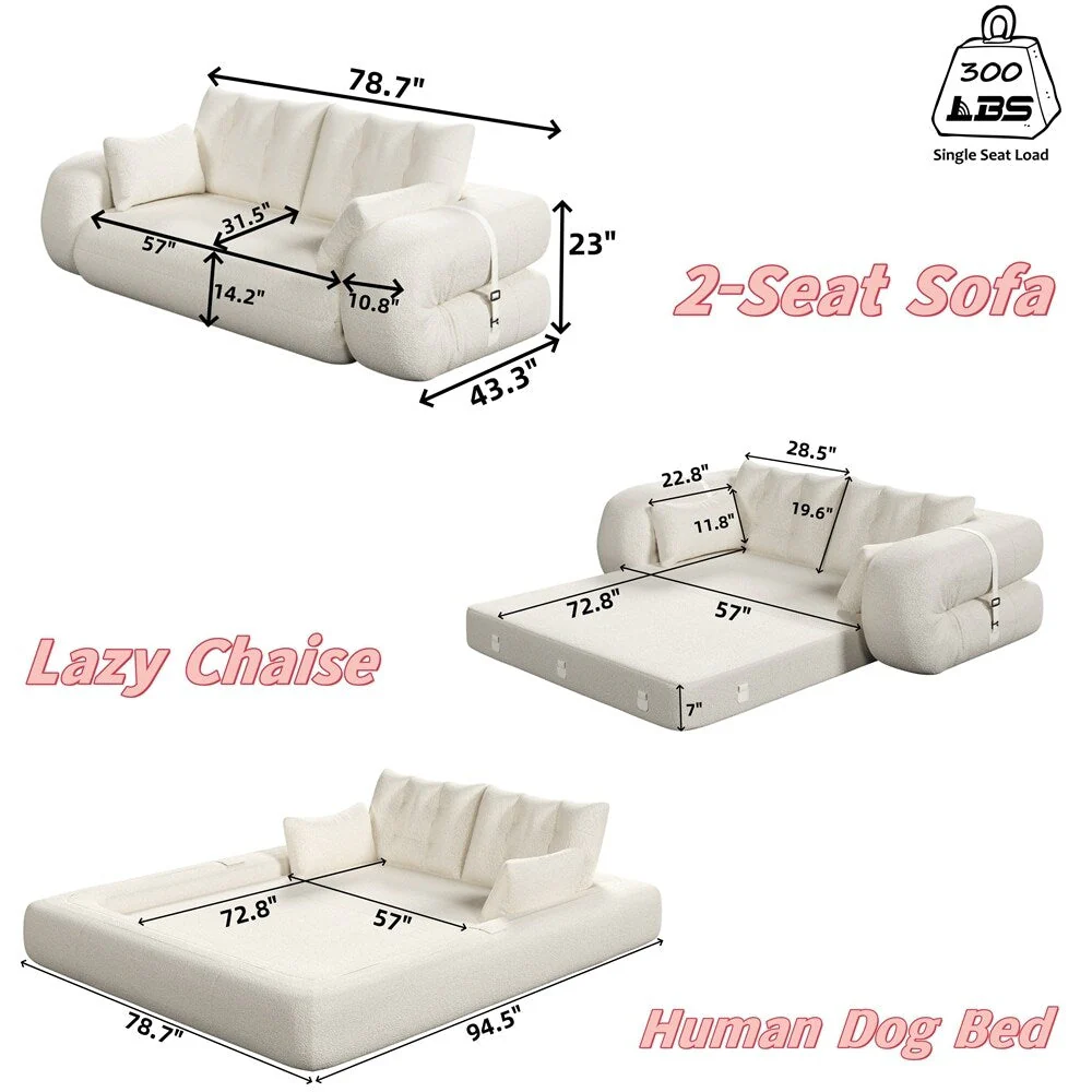 78.7 Multi-Functional Foldable Sofa Bed