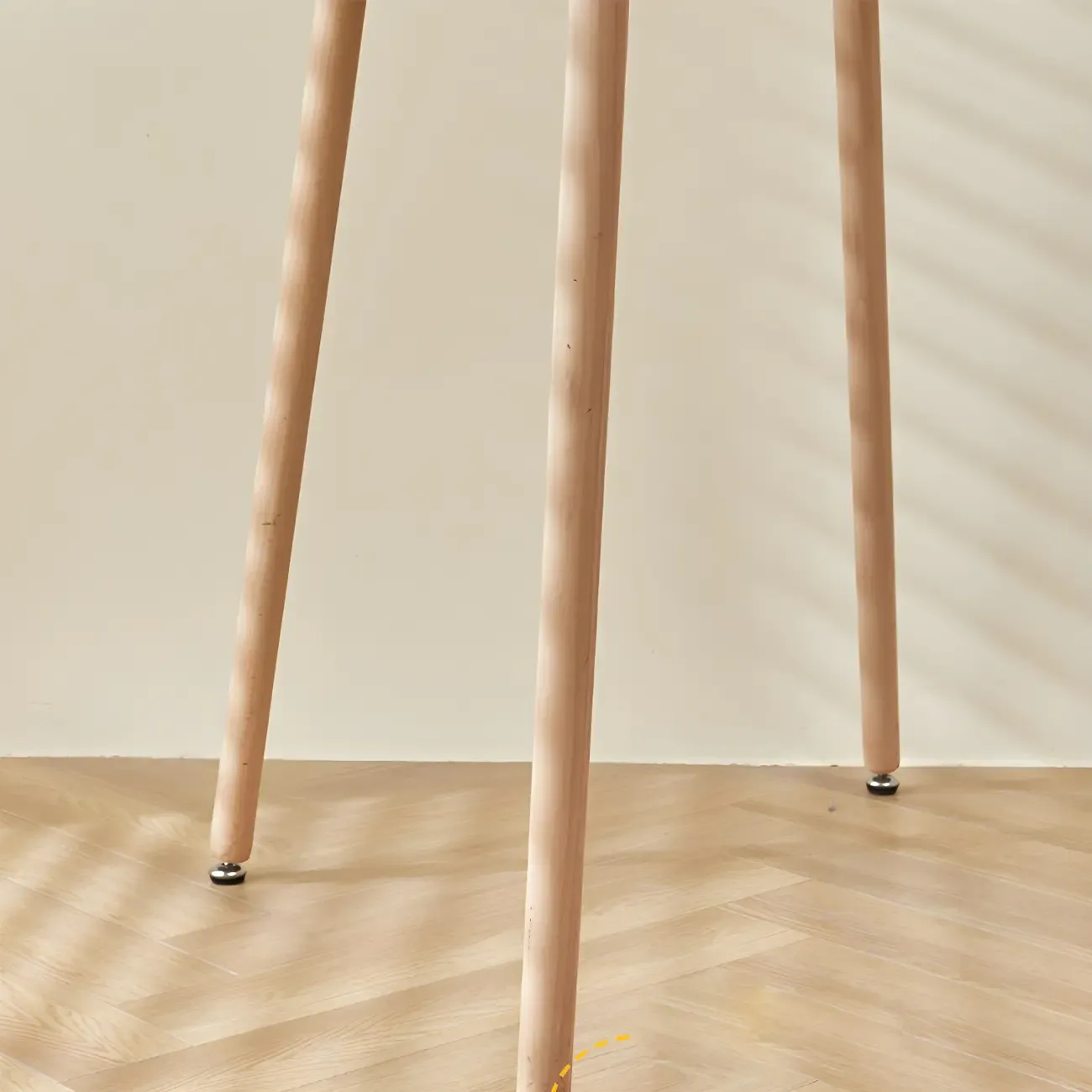 Wooden Natural Finish Square Small Bar Height Table