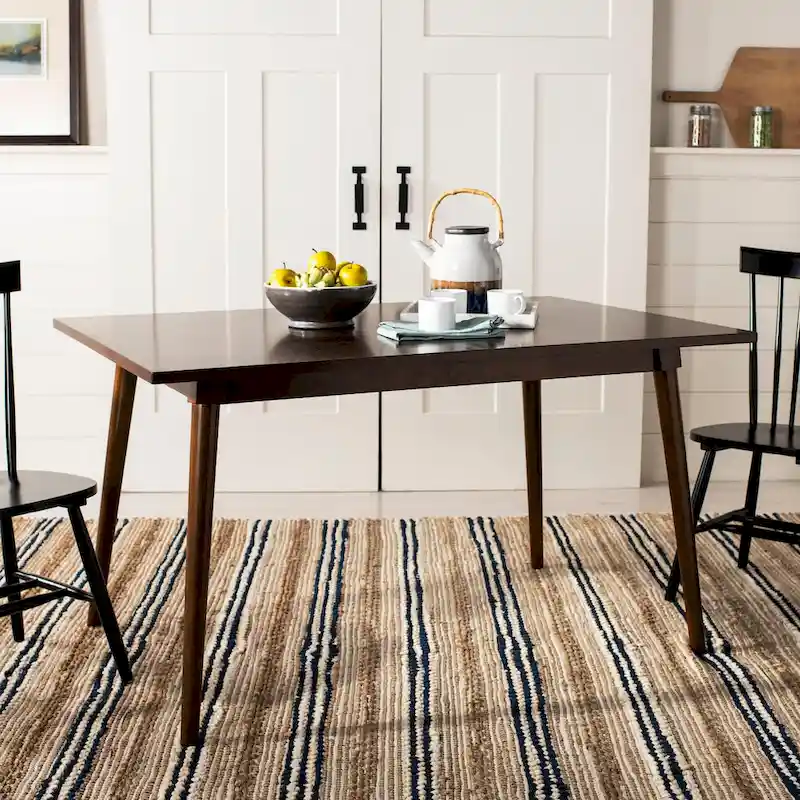 Rectangle Dining Table, Walnut / Antique White, Seats 4–6