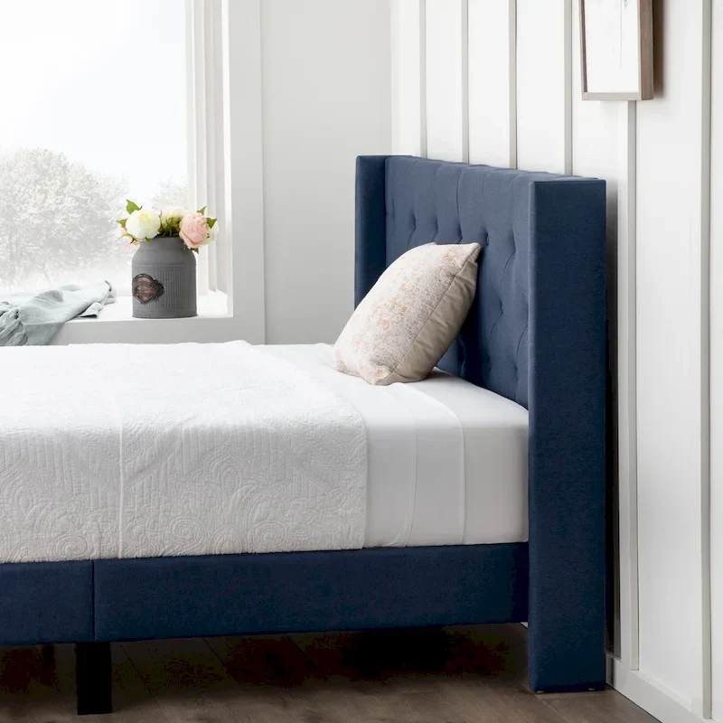 Brookside Isabelle Button Tufted Wingback Upholstered Bed