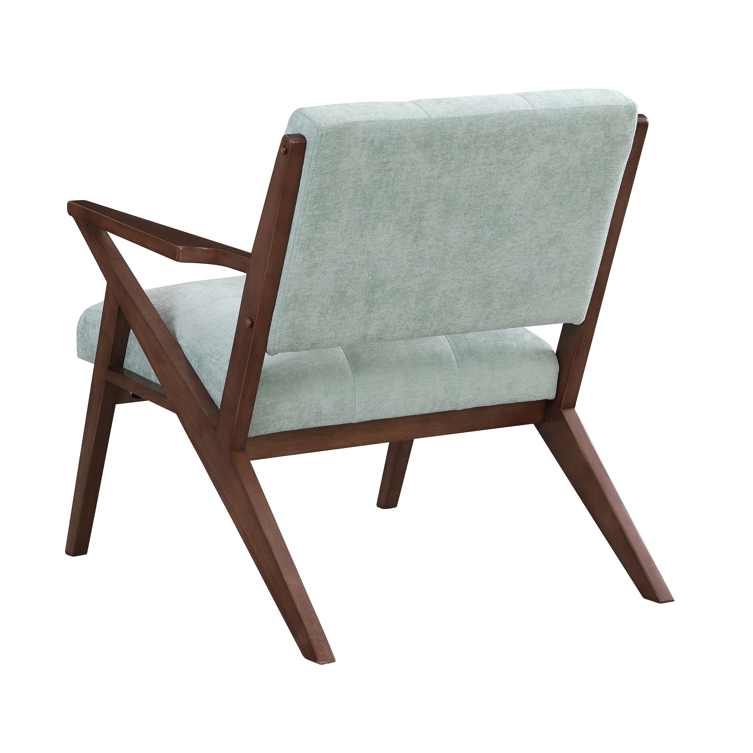 Mid-Century Modern Accent Chair with Plush Cushions, Green