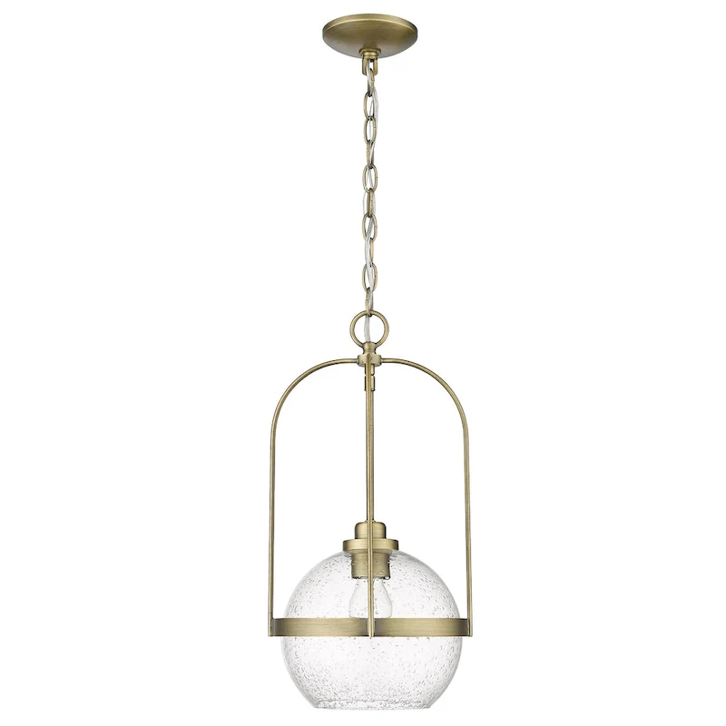 Devonshire 1-light Pendant w/ Clear Seeded Glass
