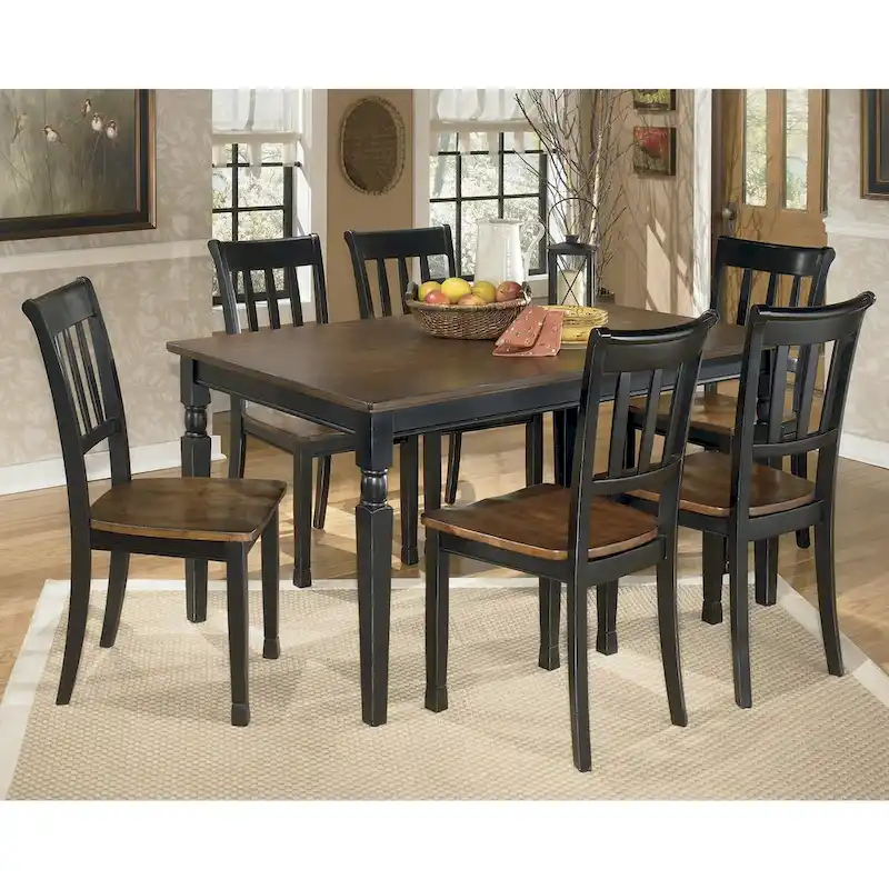 Signature Design by Ashley Owingsville Black/Brown 7-Piece Dining Package