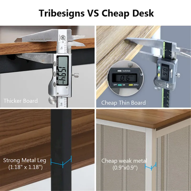 47 Inches Computer Desk with Hutch and Bookshelf