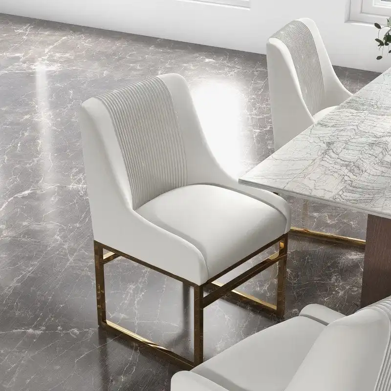 SEYNAR Contempoary Velvet Dining Chair with Metal Frame Legs, set of 8