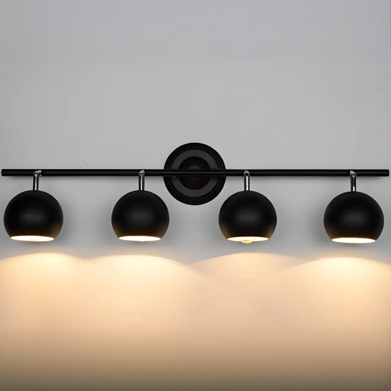 Adjustable Modern Linear Iron Globe Track Wall Sconce