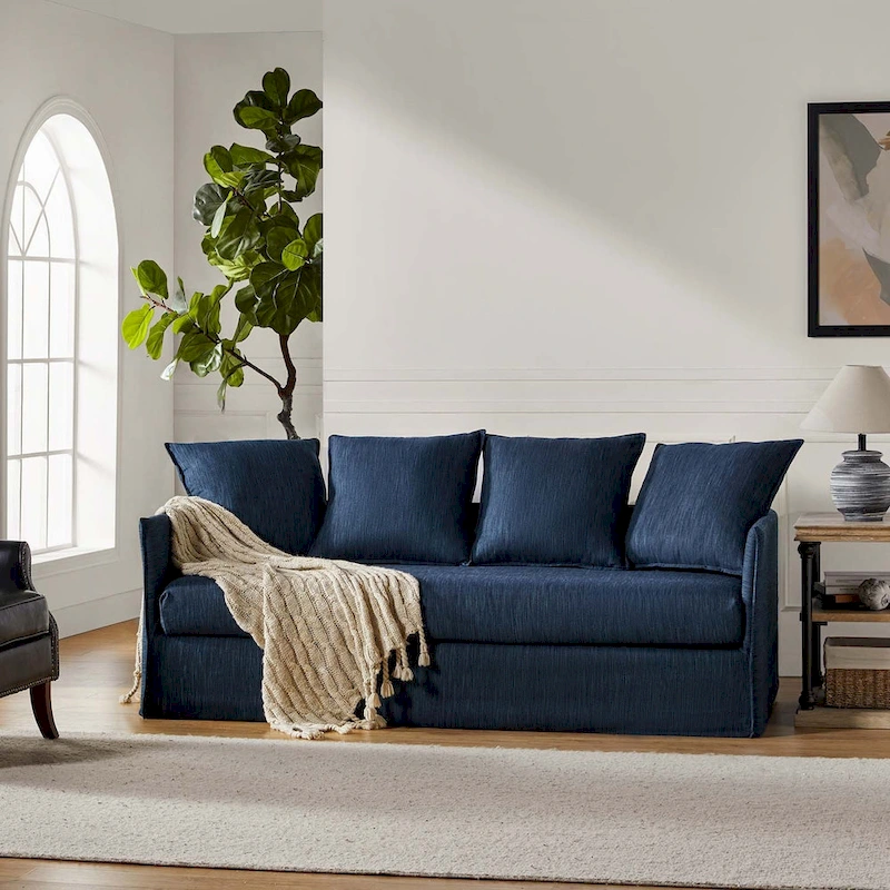 Gottfried 80  Slipcovered Sofa with Removable Cushions by HULALA HOME