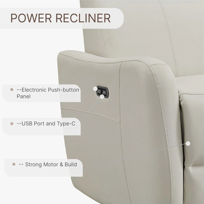 Merlin Power Swivel Glider Rocker Recliner Nursing Chair Recliner