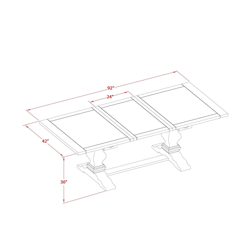East West Furniture 11 Piece Dining Set- a Dining Table and 10 Light Sable Linen Fabric Chairs(Finish Options)