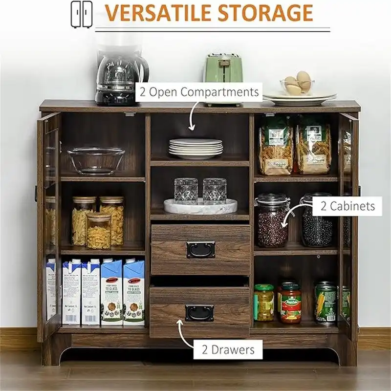 Sideboard Buffet Cabinet - 11.75D x 42.25W x 32H
