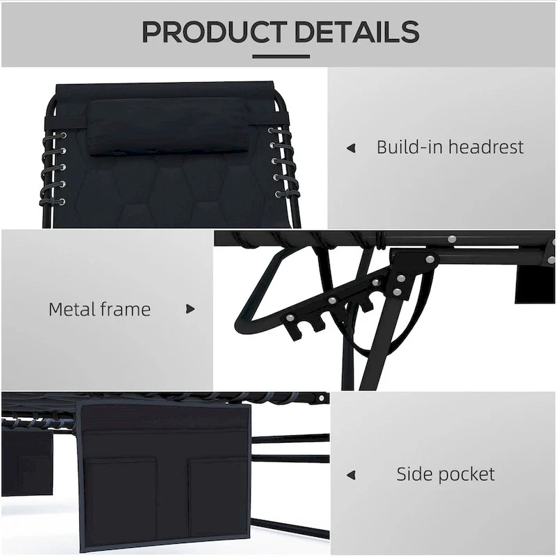 Folding Chaise Lounge Set