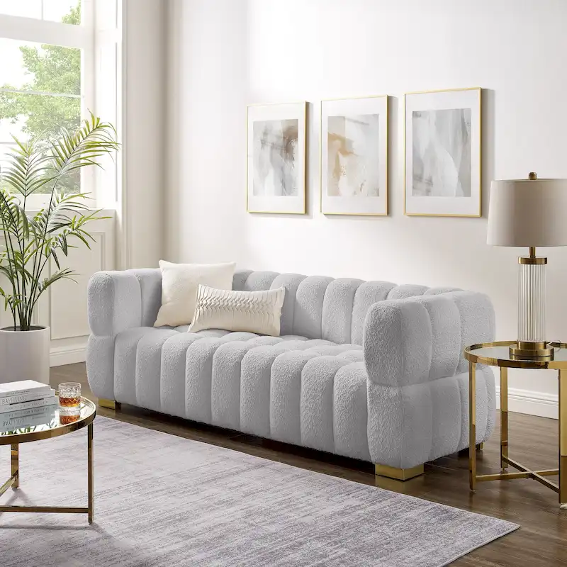 85 Inch Modern Couch, Leisure Comfortable Sofa - 85 x 33.86