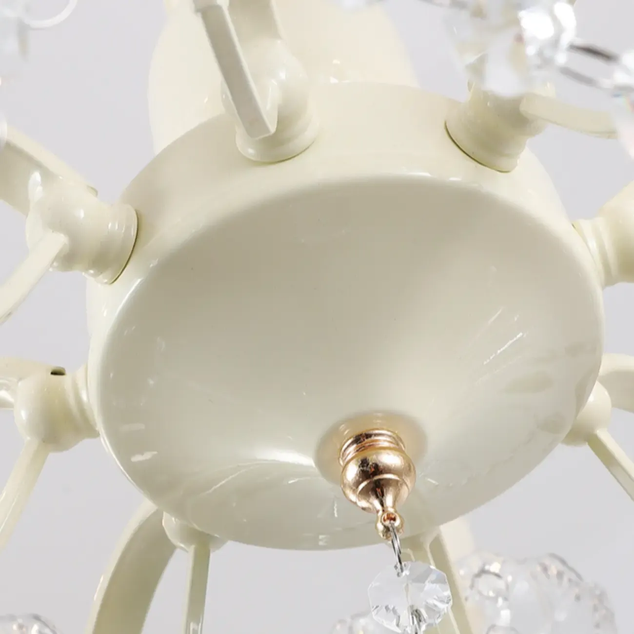 French Romantic Dimmable 8-Light Crystal Chandelier