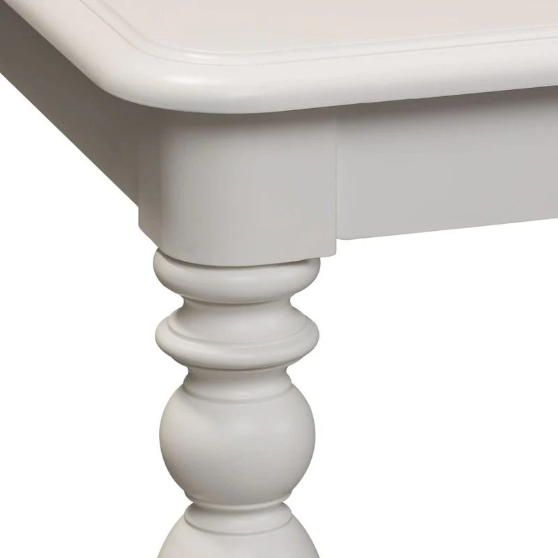 Summer House Oyster White Rectangular Leg Table