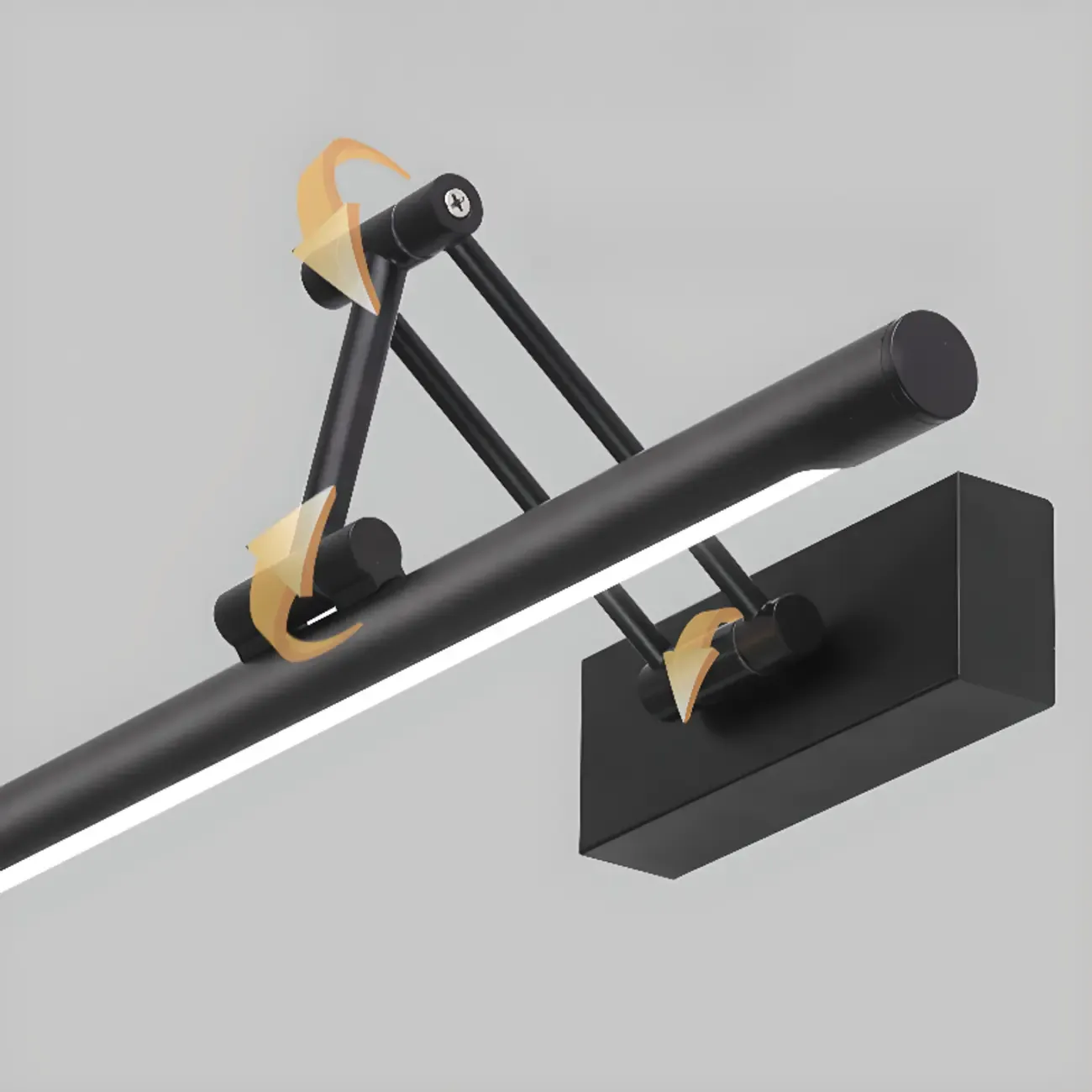 Adjustable Black Metal Cylinder LED Vanity Lights