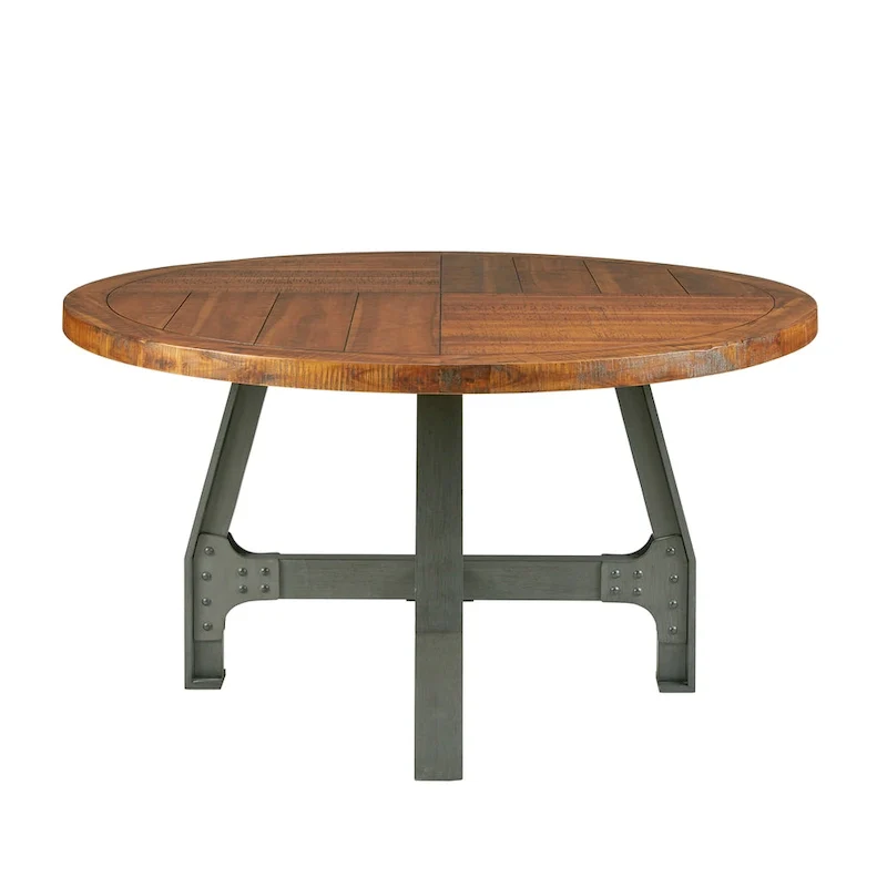 Round Dining Table, Amber/Graphite, Seats 6
