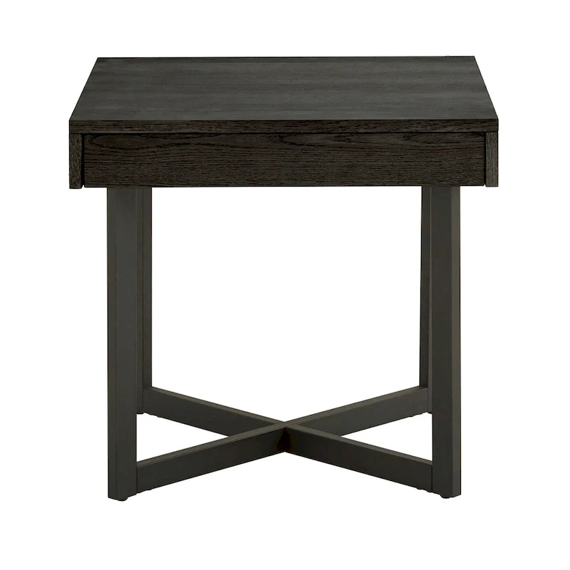 Eldersley Wood Finish End Table with One Drawer by