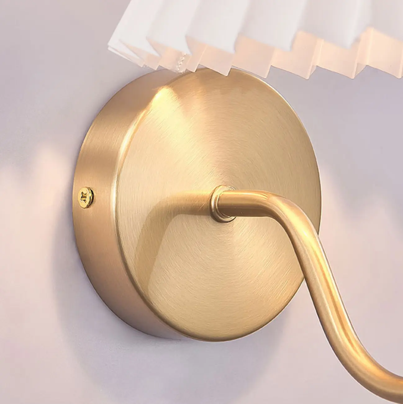 Classic Fabric Pleated Cone Shade Wall Sconce