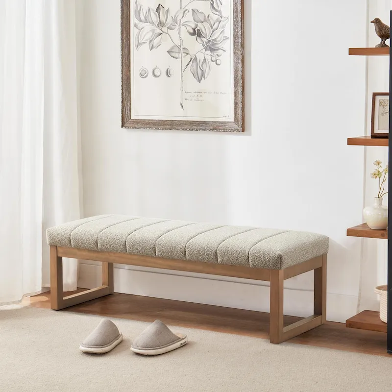 45  Entryway Upholstered Bench Shoe Rack Bench