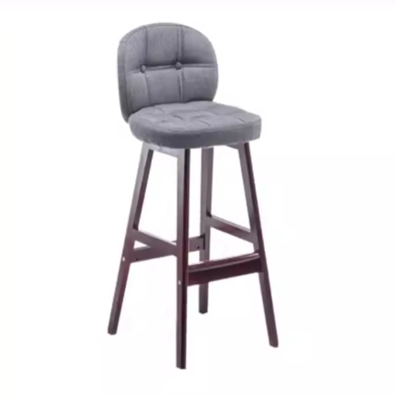 Elegant Low Back Bucket Faux Leather Bar Stool
