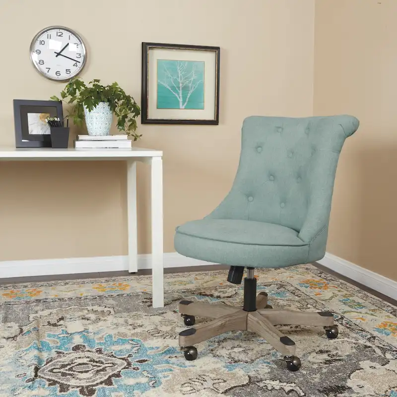 Tufted Home Office Chair with Adjustable Height