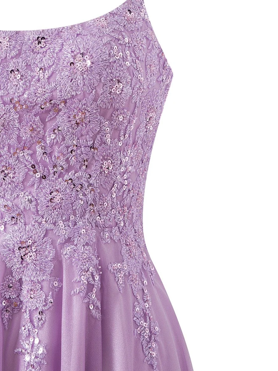 Navy Blue A-line Chiffon Short Homecoming Dress