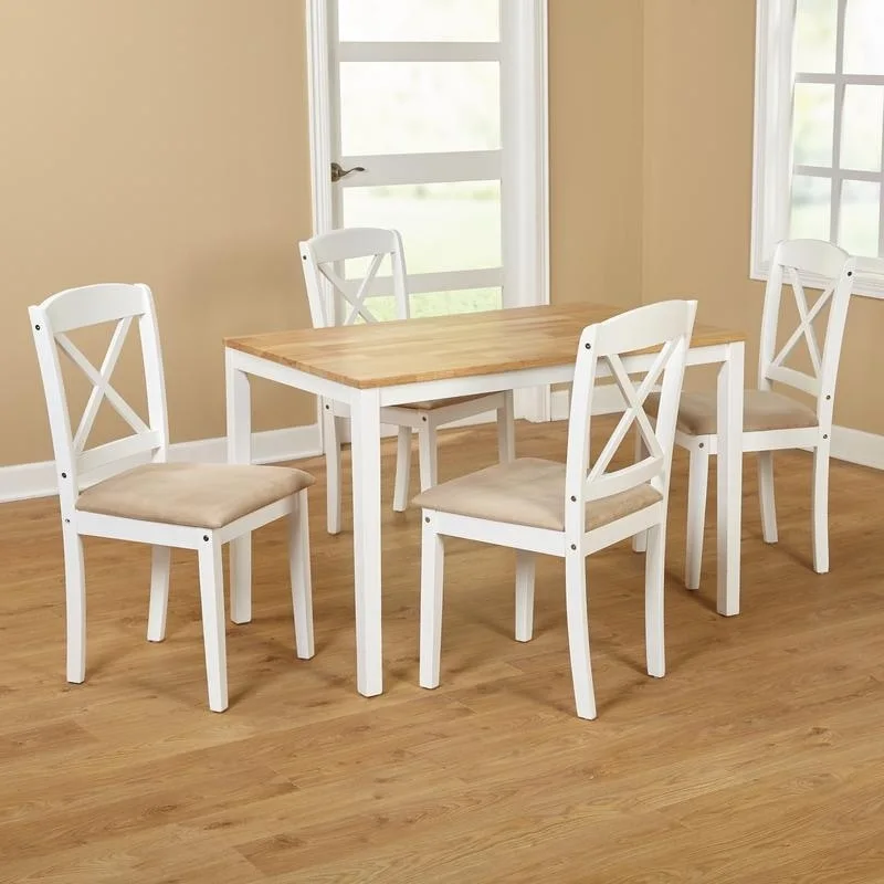 Simple Living White 5-piece Crossback Dining Set