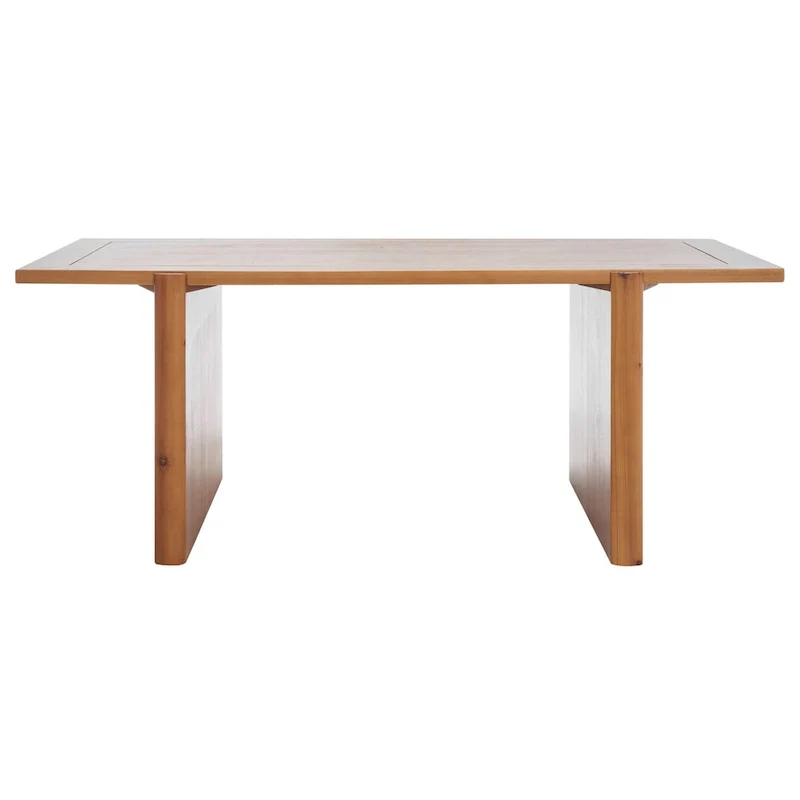 Brown Rectangle Coffee Table, Industrial Sawhorse Style, Seats 4–6