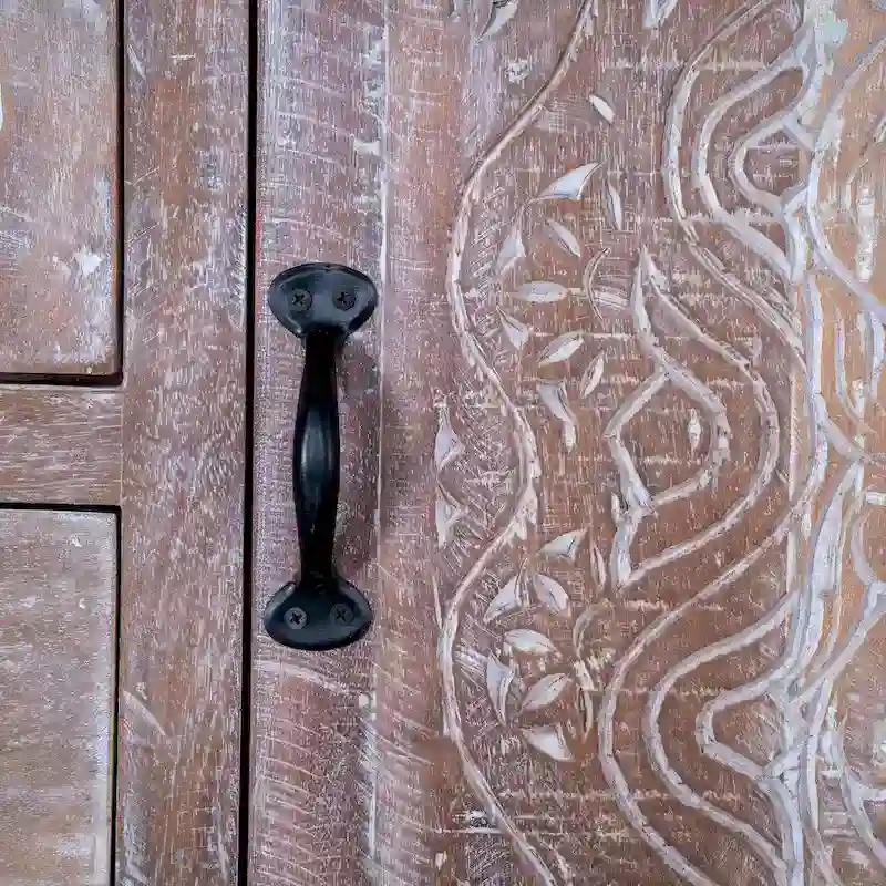 Solid Wood Freestanding Wardrobe Cabinet - N/A