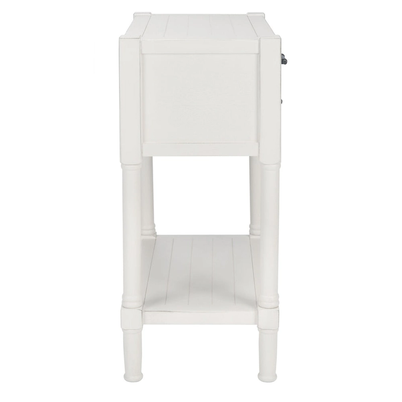 SAFAVIEH Philomene Distressed White 3-Drawer Console Table - 23.5 W x 13 L x 29.5 H - 24Wx13Dx30H