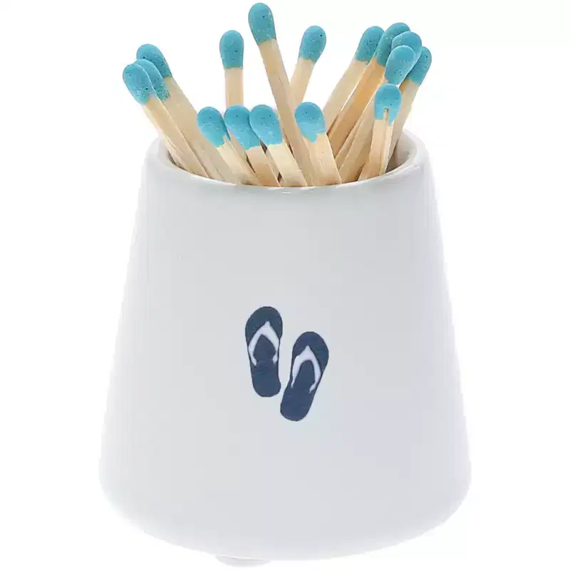 Pavilion Gift Company - Flip Flops - 2.25 Match Holder & Matches - Match Holders