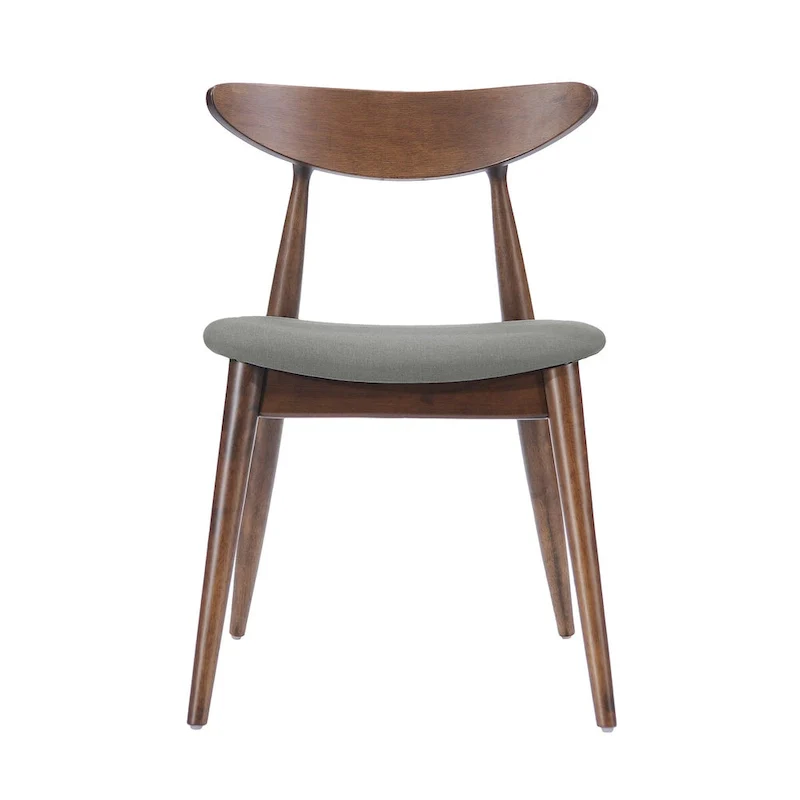 Mid-Century Modern Fabric Dining Chair, Set of 2